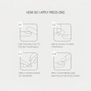 Wujasmine Press on nails-short press on nails cute fake nails